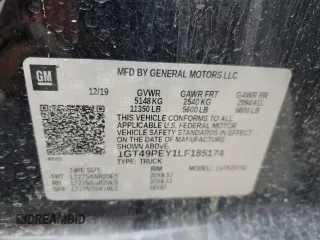 2020 GMC Sierra 2500HD AT4 z VIN 1GT49PEY1LF185174, wystawiony jako Copart lot #86486144 z przebiegiem 115 685 mil mil oraz Szkoda całkowita • Salvage title. Historia ofert i sprzedaży dostępna na DreamBid. Obrazek 13.