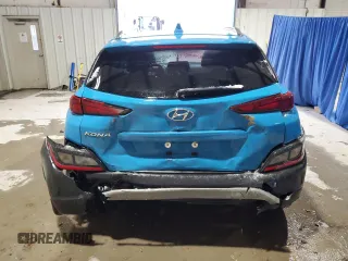 2022 Hyundai Kona SEL with VIN KM8K62ABXNU916683, listed as a Copart auction lot 44970635 with 35,543 mi miles and Salvage Title. Bid and sale history available at DreamBid. Image 6.