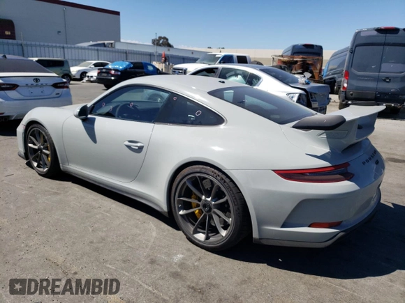 2018 Porsche 911 GT3 with VIN WP0AC2A95JS177170, listed as a Copart auction lot 60147504 with 7,925 mi miles and Clean Title. Bid and sale history available at DreamBid. Image 2.