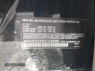 2013 BMW 5 Series GT 535i xDrive with VIN WBASP2C50DC338989, listed as a IAAI auction lot 42041585 with 121,429 mi miles. Bid and sale history available at carsss.com. Image 9.