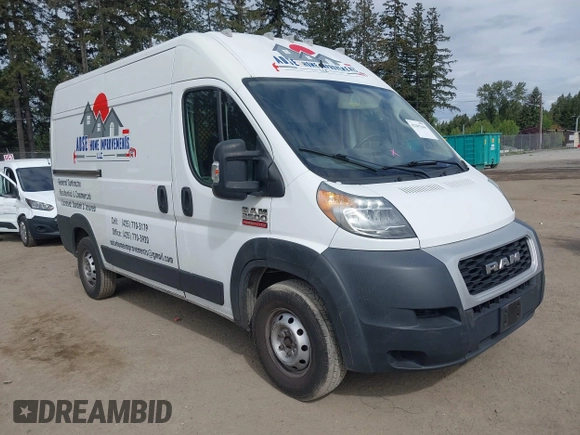 2019 Ram ProMaster Cargo with VIN 3C6TRVCG7KE530928, listed as a IAAI auction lot 42207644 with 89,553 mi miles and . Bid and sale history available at DreamBid. Image 1.
