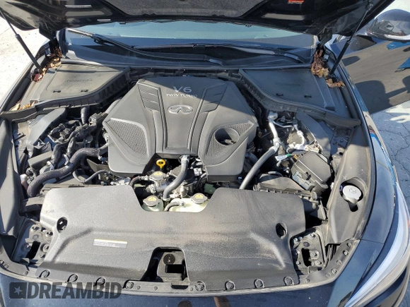 2023 Infiniti Q50 Luxe with VIN JN1EV7BR3PM543411, listed as a Copart auction lot 57782135 with 14,808 mi miles and Salvage title. Bid and sale history available at DreamBid. Image 11.