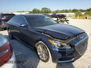 2019 Genesis G80 3.8L with VIN KMTFN4JE1KU328151, listed as a Copart auction lot 76100034 with 52,260 mi miles and Salvage Title. Bid and sale history available at DreamBid. Image 4.