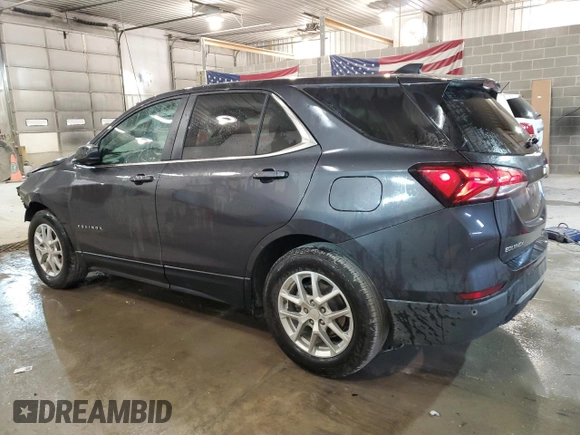 2022 Chevrolet Equinox LT with VIN 3GNAXKEV2NS244921, listed as a Copart auction lot 57093084 with 47,545 mi miles and Non Repairable. Bid and sale history available at DreamBid. Image 2.