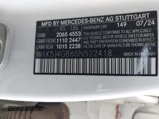 2025 Mercedes-Benz CLA 250 z VIN W1K5J4GB6SN522418, wystawiony jako IAAI lot #42428796 z przebiegiem 14 463 mil mil oraz . Historia ofert i sprzedaży dostępna na DreamBid. Obrazek 9.
