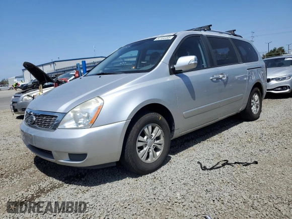2012 Kia Sedona LX with VIN KNDMG4C72C6445242, listed as a Copart auction lot 54164455 with 143,124 mi miles and Salvage Title. Bid and sale history available at carsss.com. Image 1.