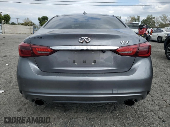 2019 Infiniti Q50 Luxe z VIN JN1EV7AP6KM513800, wystawiony jako Copart lot #51117555 z przebiegiem 92 337 mil mil oraz Szkody całkowita. Historia ofert i sprzedaży dostępna na DreamBid. Obrazek 6.