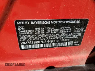 2022 MINI Countryman Cooper S with VIN WMZ83BR07N3N49807, listed as a Copart auction lot 67963784 with 23,170 mi miles and Salvage Title. Bid and sale history available at carsss.com. Image 14.