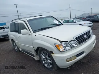 2000 Lexus LX 470 z VIN JT6HT00W8Y0096929, wystawiony jako IAAI lot #42316574 z przebiegiem 227 839 mil mil oraz . Historia ofert i sprzedaży dostępna na DreamBid. Obrazek 1.