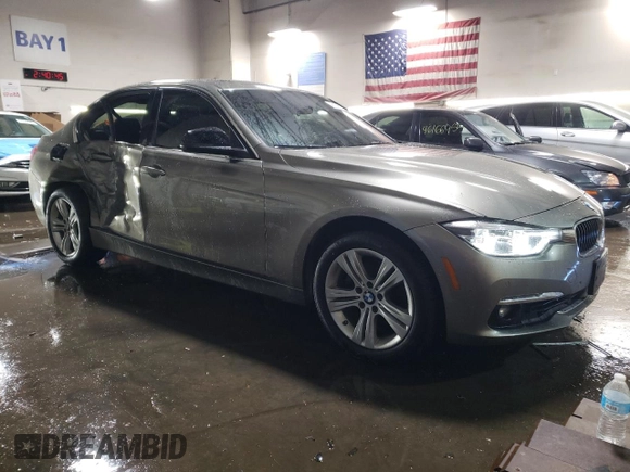 2017 BMW 3 Series 330i xDrive with VIN WBA8D9G31HNU61439, listed as a Copart auction lot 46158625 with 53,270 mi miles and Salvage Title. Bid and sale history available at carsss.com. Image 4.