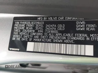 2012 Volvo XC60 3.2L с VIN YV4952DL0C2316433, выставлен на аукционе IAAI как лот 41496699 с пробегом 199 557 миль миль и . История ставок и продаж доступна на DreamBid. Изображение 9.