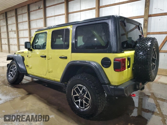 2024 Jeep Wrangler Rubicon with VIN 1C4PJXFG9RW283792, listed as a Copart auction lot 44061215 with 27,266 mi miles and Clean title. Bid and sale history available at DreamBid. Image 2.