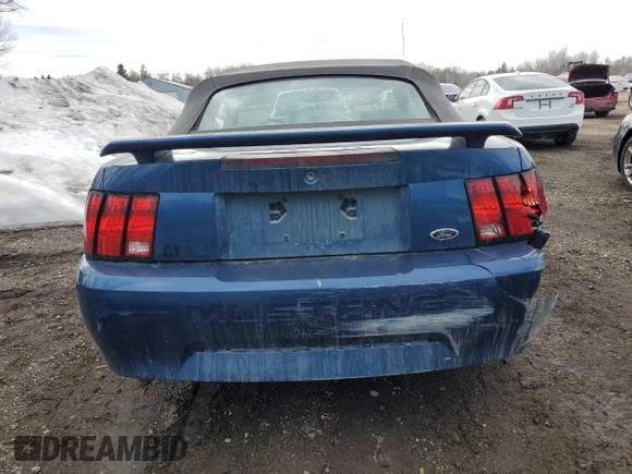 2000 Ford Mustang with VIN 1FAFP4442YF213444, listed as a Copart auction lot 51040875 with 124,925 mi miles and Salvage Title. Bid and sale history available at carsss.com. Image 6.