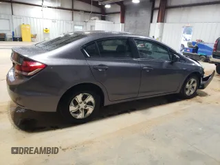 2015 Honda Civic Sedan LX with VIN 19XFB2E52FE023025, listed as a Copart auction lot 50225625 with 187,307 mi miles and Clean Title. Bid and sale history available at carsss.com. Image 3.