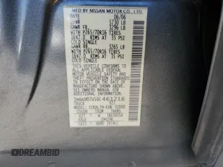 2006 Nissan Frontier SE z VIN 1N6AD07U56C461216, wystawiony jako Copart lot #87716875 z przebiegiem 224 977 mil mil oraz Szkoda całkowita • Salvage title. Historia ofert i sprzedaży dostępna na DreamBid. Obrazek 12.