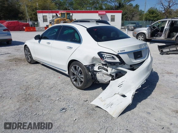 2021 Mercedes-Benz C 300 with VIN W1KWF8DBXMR608750, listed as a IAAI auction lot 41735468 with 20,712 mi miles and . Bid and sale history available at carsss.com. Image 3.