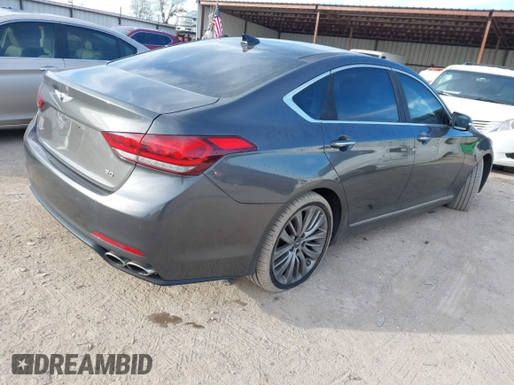 2017 Genesis G80 5.0L Ultimate with VIN KMHGN4JF0HU207725, listed as a IAAI auction lot 40953010 with 84,738 mi miles. Bid and sale history available at carsss.com. Image 4.