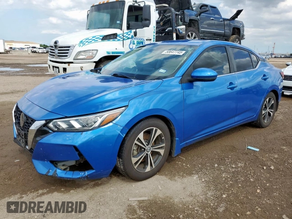 2020 Nissan Sentra SV z VIN 3N1AB8CV9LY304963, wystawiony jako Copart lot #58647745 z przebiegiem 86 868 mil mil oraz Szkoda całkowita • Salvage title. Historia ofert i sprzedaży dostępna na DreamBid. Obrazek 1.