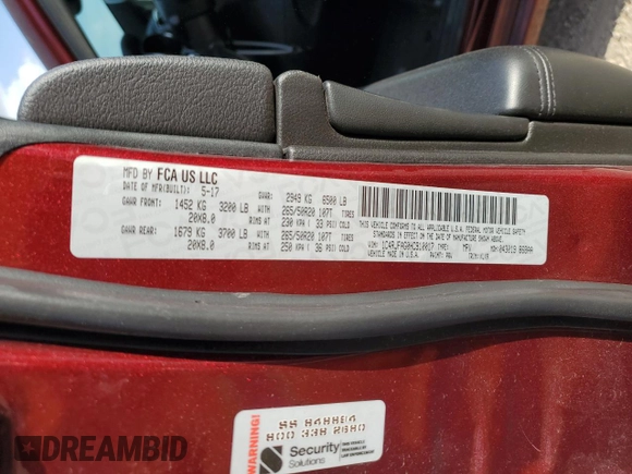 2017 Jeep Grand Cherokee Laredo with VIN 1C4RJFAG0HC910017, listed as a Copart auction lot 53092345 with 108,185 mi miles and Clean title. Bid and sale history available at DreamBid. Image 12.