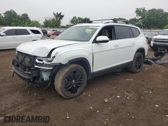 2018 Volkswagen Atlas SEL z VIN 1V2MR2CA4JC595070, wystawiony jako Copart lot #60683785 z przebiegiem 129 540 mil mil oraz Szkoda całkowita • Salvage title. Historia ofert i sprzedaży dostępna na DreamBid. Obrazek 1.