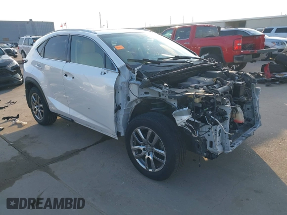 2015 Lexus NX 200t with VIN JTJYARBZ4F2017376, listed as a IAAI auction lot 41058612 with 55,471 mi miles. Bid and sale history available at carsss.com. Image 1.