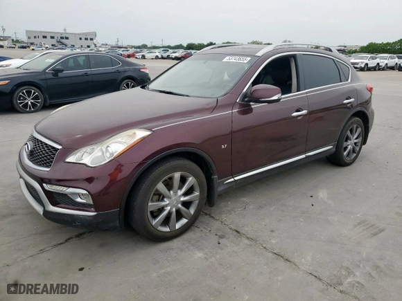 2017 Infiniti QX50 with VIN JN1BJ0RPXHM384527, listed as a Copart auction lot 53743655 with 116,572 mi miles and Salvage Title. Bid and sale history available at carsss.com. Image 1.