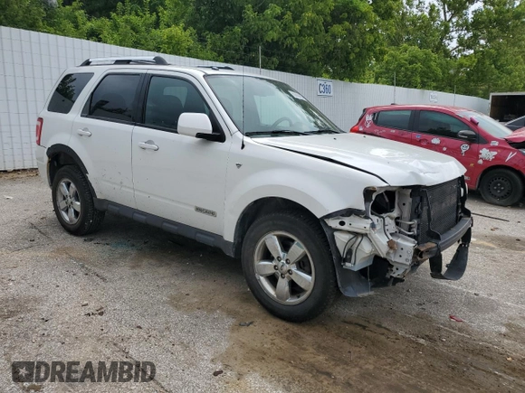 2008 Ford Escape Limited with VIN 1FMCU04188KB34707, listed as a Copart auction lot 62664405 with 204,695 mi miles and Salvage title. Bid and sale history available at DreamBid. Image 4.