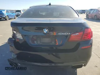 2013 BMW 5 Series 550i with VIN WBAFR9C50DDX80153, listed as a Copart auction lot 43180625 with 128,521 mi miles and Salvage Title. Bid and sale history available at carsss.com. Image 6.