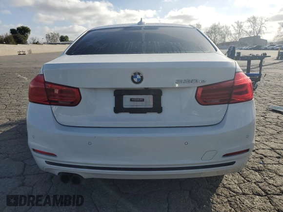 2017 BMW 3 Series 330e iPerformance with VIN WBA8E1C53HK480307, listed as a Copart auction lot 47618215 with 74,924 mi miles and Salvage Title. Bid and sale history available at carsss.com. Image 6.