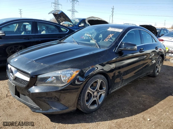 2014 Mercedes-Benz CLA-Class CLA 250 with VIN WDDSJ4EB8EN025686, listed as a Copart auction lot 48496195 with 75,156 mi miles and Clean Title. Bid and sale history available at carsss.com. Image 1.