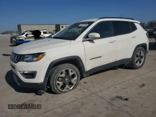 2020 Jeep Compass Limited with VIN 3C4NJCCB0LT229707, listed as a Copart auction lot 47611795 with 95,980 mi miles and Salvage Title. Bid and sale history available at carsss.com. Image 1.