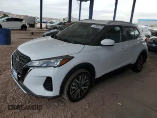 2024 Nissan Kicks SV with VIN 3N1CP5CVXRL483397, listed as a Copart auction lot 47669215 with 8,144 mi miles and Salvage Title. Bid and sale history available at carsss.com. Image 1.