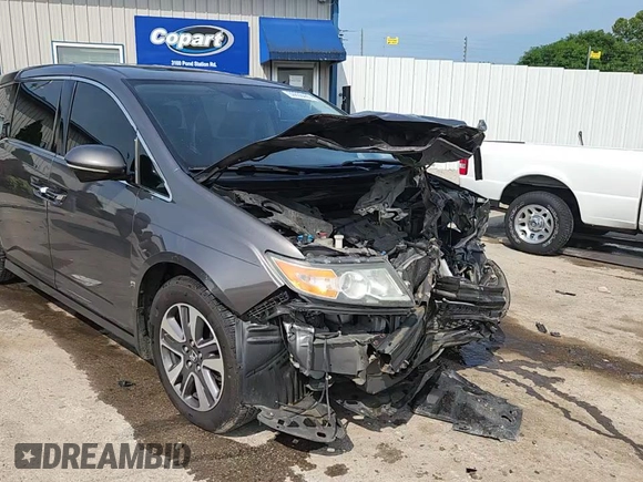 2015 Honda Odyssey Touring Elite with VIN 5FNRL5H98FB125532, listed as a Copart auction lot 60656485 with 184,421 mi miles and Non repairable. Bid and sale history available at DreamBid. Image 14.