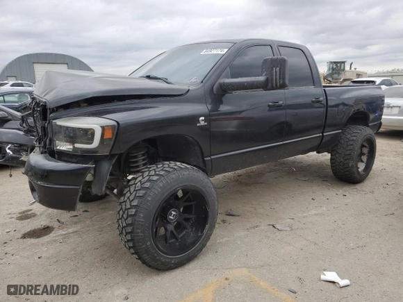 2007 Dodge Ram 2500 Laramie with VIN 1D7KS28A57J607131, listed as a Copart auction lot 84927174 with 260,952 mi miles and Salvage Title. Bid and sale history available at carsss.com. Image 1.