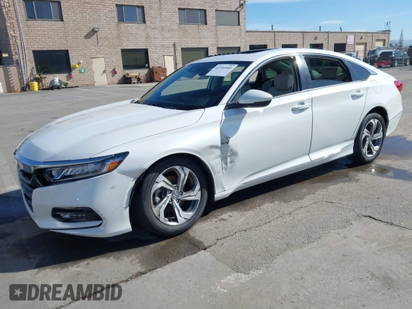 2018 Honda Accord EX-L z VIN 1HGCV1F52JA083242, wystawiony jako IAAI lot #41544446 z przebiegiem 22 387 mil mil oraz . Historia ofert i sprzedaży dostępna na DreamBid. Obrazek 2.