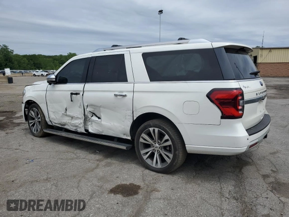 2023 Ford Expedition Max Platinum z VIN 1FMJK1L83PEA26090, wystawiony jako Copart lot #62422905 z przebiegiem 15 747 mil mil oraz Szkoda całkowita • Salvage title. Historia ofert i sprzedaży dostępna na DreamBid. Obrazek 2.