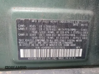 2014 Subaru Outback 2.5i with VIN 4S4BRBAC6E3222823, listed as a Copart auction lot 58740315 with 240,504 mi miles and Salvage title. Bid and sale history available at DreamBid. Image 14.
