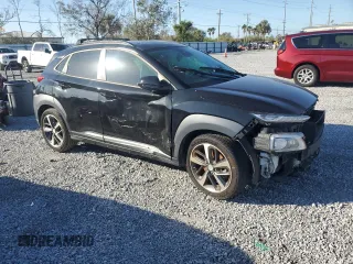 2020 Hyundai Kona Ultimate with VIN KM8K53A55LU493608, listed as a Copart auction lot 85907294 with 0 mi miles and Salvage Title. Bid and sale history available at carsss.com. Image 4.