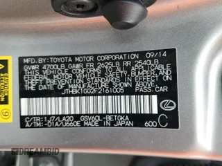 2015 Lexus ES with VIN JTHBK1GG2F2161005, listed as a Copart auction lot 50430745 with 254,821 mi miles and Salvage Title. Bid and sale history available at carsss.com. Image 12.