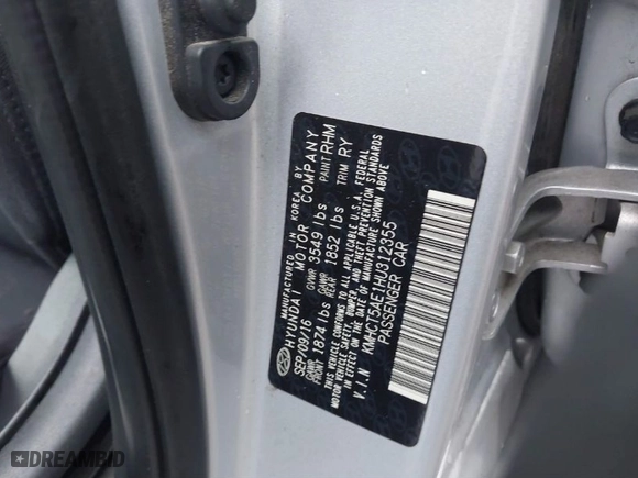 2017 Hyundai Accent SE with VIN KMHCT5AE1HU312355, listed as a IAAI auction lot 41405792 with 102,400 mi miles. Bid and sale history available at carsss.com. Image 9.