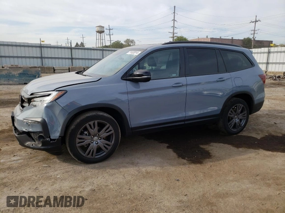 2022 Honda Pilot Sport with VIN 5FNYF6H33NB098226, listed as a Copart auction lot 72526864 with 28,234 mi miles and Salvage Title. Bid and sale history available at carsss.com. Image 1.