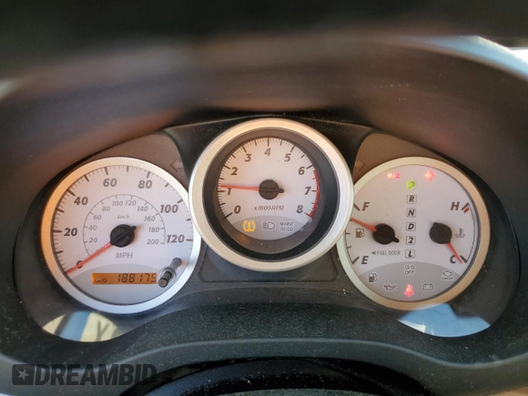 2005 Toyota RAV4 with VIN JTEGD20V050095737, listed as a Copart auction lot 53070055 with 188,179 mi miles and Salvage Title. Bid and sale history available at DreamBid. Image 9.