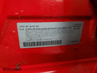 2008 Audi A4 2.0T with VIN WAUDF78E98A146828, listed as a Copart auction lot 78425084 with 122,649 mi miles and Clean Title. Bid and sale history available at carsss.com. Image 12.