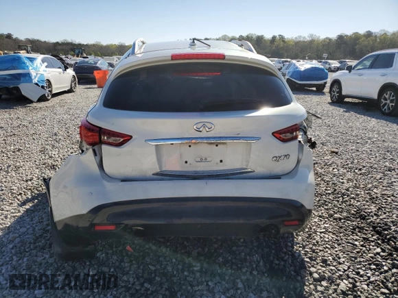 2014 Infiniti QX70 z VIN JN8CS1MU1EM451632, wystawiony jako Copart lot #50012035 z przebiegiem 246 212 mil mil oraz Szkody całkowita. Historia ofert i sprzedaży dostępna na DreamBid. Obrazek 6.