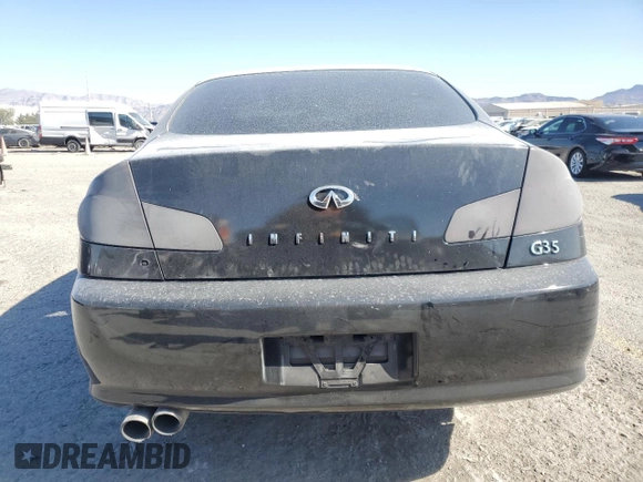 2005 Infiniti G35 z VIN JNKCV51E25M204500, wystawiony jako Copart lot #54268805 z przebiegiem Nie podano mil oraz Szkoda całkowita • Salvage title. Historia ofert i sprzedaży dostępna na DreamBid. Obrazek 6.