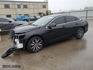 2020 Chevrolet Malibu RS with VIN 1G1ZG5ST7LF097327, listed as a Copart auction lot 43184435 with 68,965 mi miles and Salvage Title. Bid and sale history available at carsss.com. Image 1.