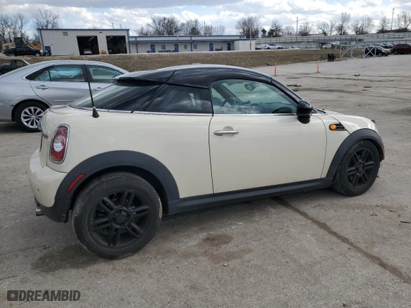 2013 MINI Cooper Coupe with VIN WMWSX1C56DT507407, listed as a Copart auction lot 48176045 with 110,616 mi miles and Salvage Title. Bid and sale history available at carsss.com. Image 3.