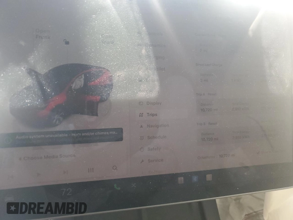 2023 Tesla Model Y Long Range with VIN 7SAYGDEE7PA112865, listed as a Copart auction lot 54626685 with 10,720 mi miles and Salvage Title. Bid and sale history available at DreamBid. Image 9.