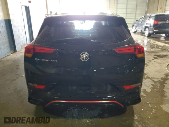 2021 Buick Encore GX Essence with VIN KL4MMFSL0MB089668, listed as a Copart auction lot 44696765 with 47,859 mi miles and Salvage title. Bid and sale history available at DreamBid. Image 6.