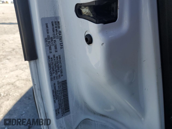 2022 Ram ProMaster City Cargo Tradesman with VIN ZFBHRFAB1N6W65993, listed as a Copart auction lot 51974955 with 55,141 mi miles and Salvage Title. Bid and sale history available at DreamBid. Image 13.